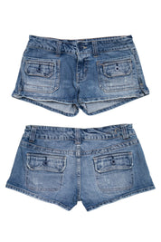 #068 American Eagle Outfitters Booty Short Blue | c. 213 | Size 6