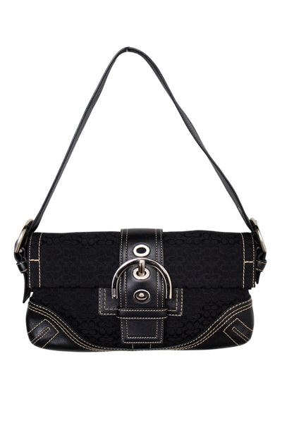 #184 Coach Flat Soho Bag Black | c. 196 | Size