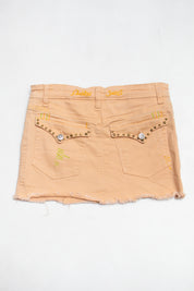 #128 Bebina Jeans Mini Skirt Beige | c. 196 | Size 8