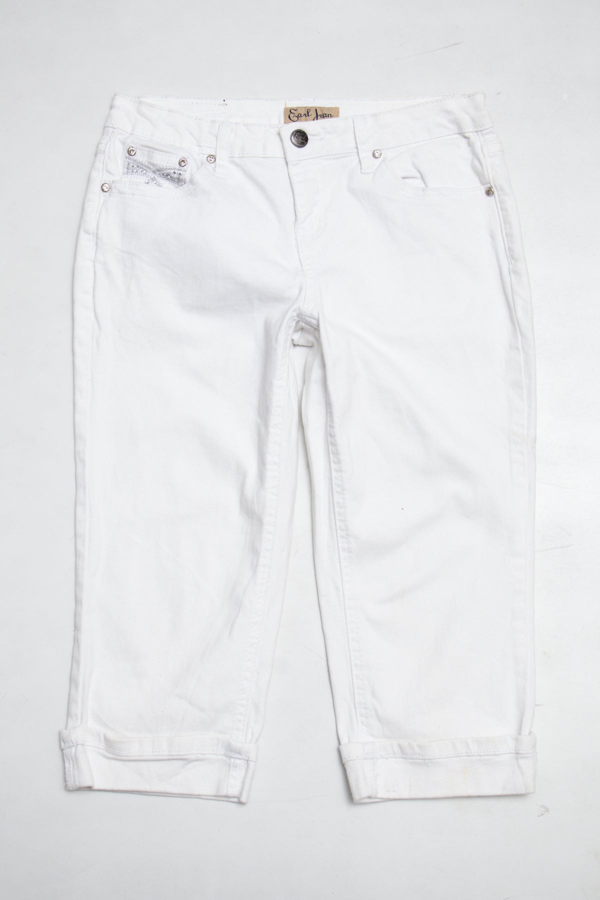 #077 Earl Jean Capris White | c. 209 | Size 6