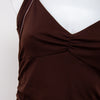 #071 Le Chateau Halter Top Brown | c. 201 | Size 8