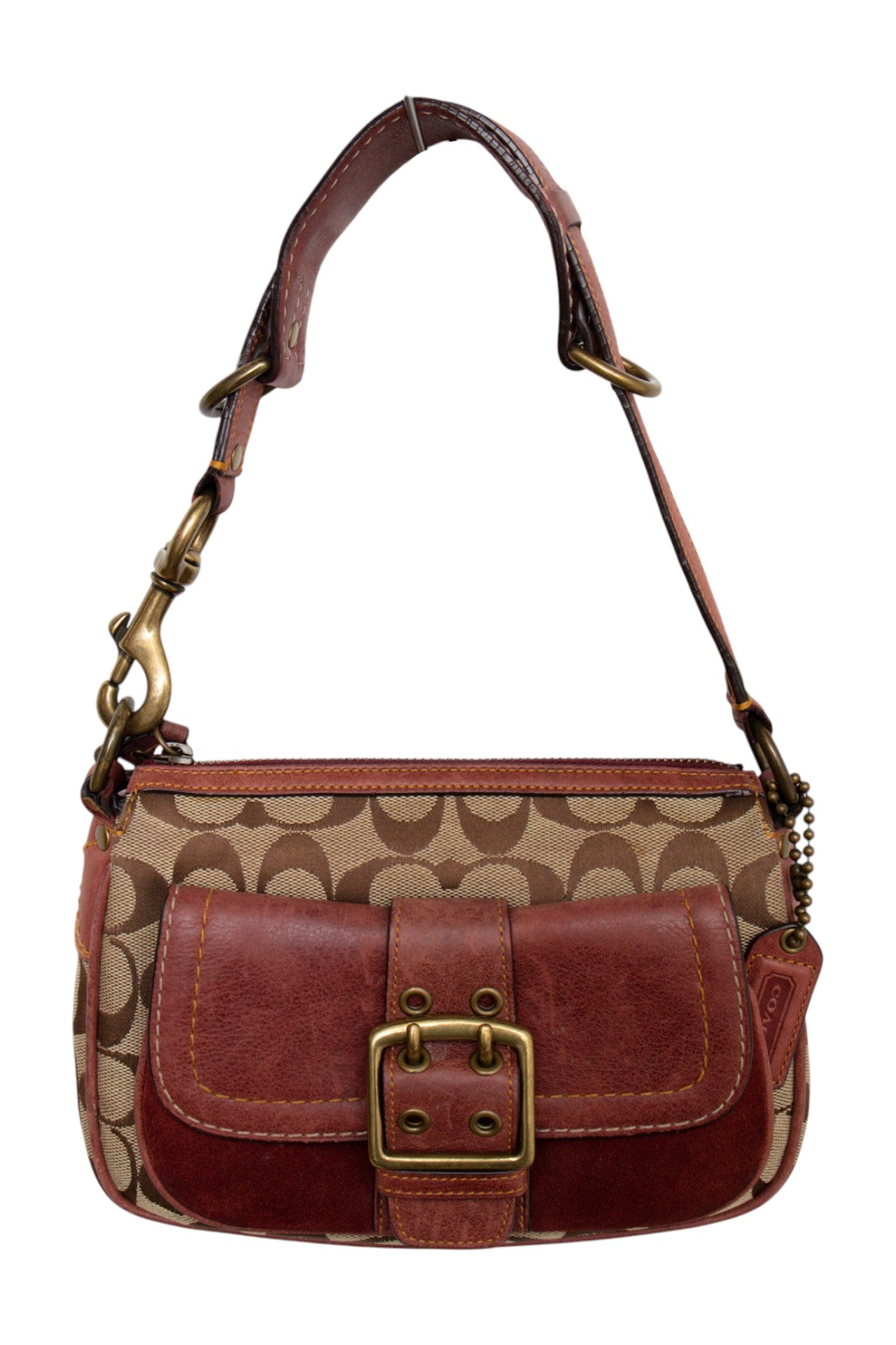 #188 Coach Shoulder Bag Brown | c. 196 | Size