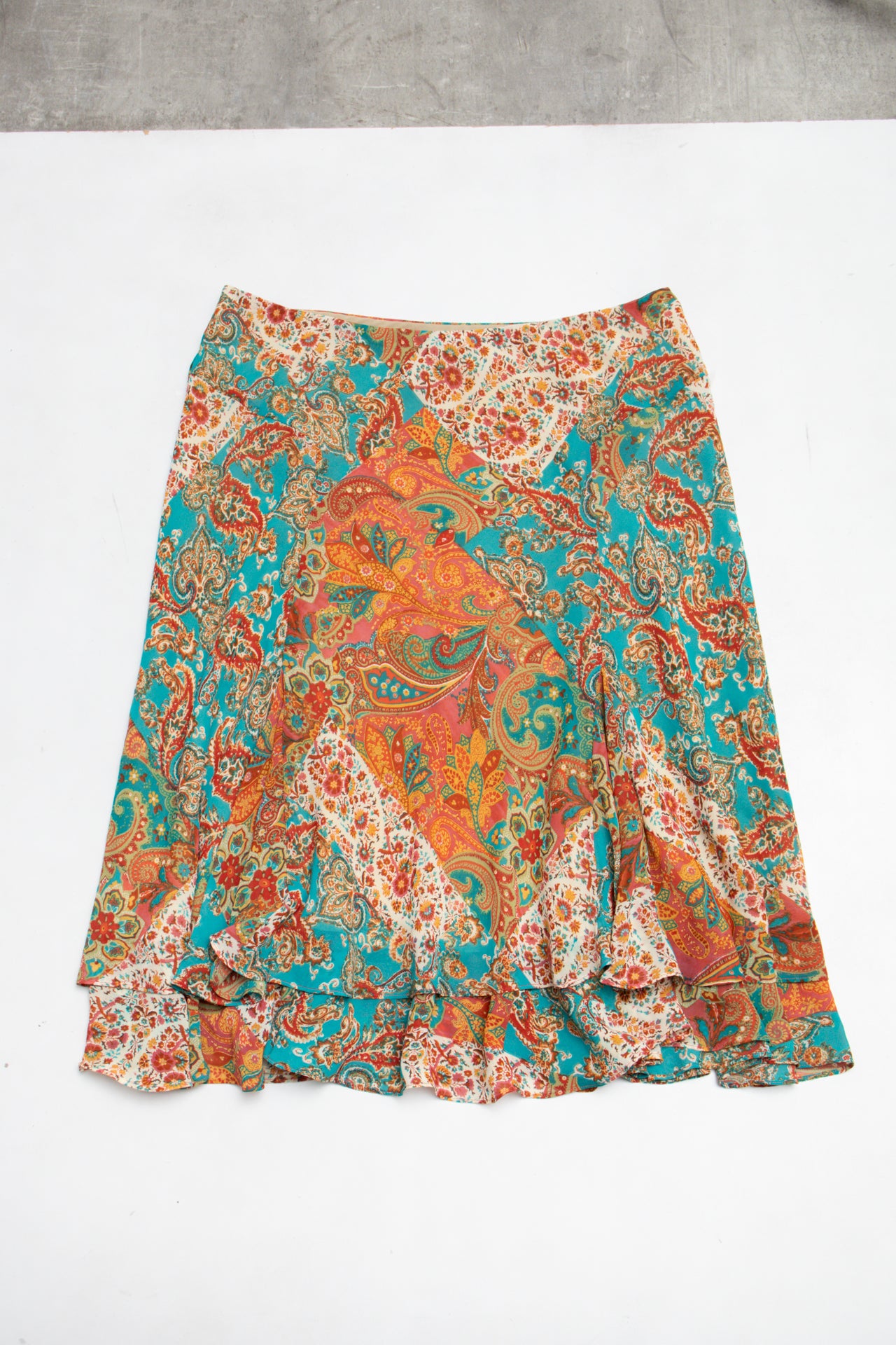 #118 Chaps Long Skirt Blue | c. 213 | Size 12/14