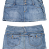 #076 X2 Denim Laboratory Mini Skirt Blue | c. 203 | Size 12