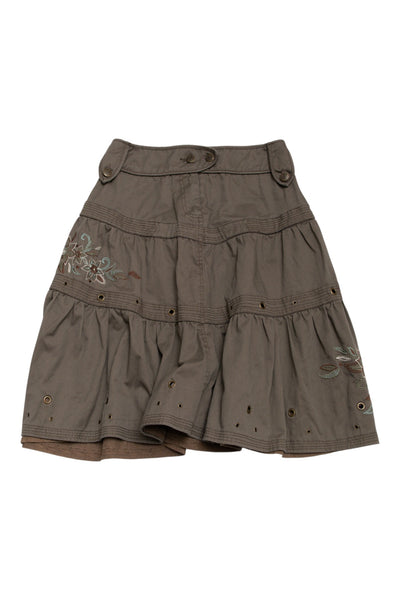 #166 Isshu Skirt Brown | c. 197 | Size 6