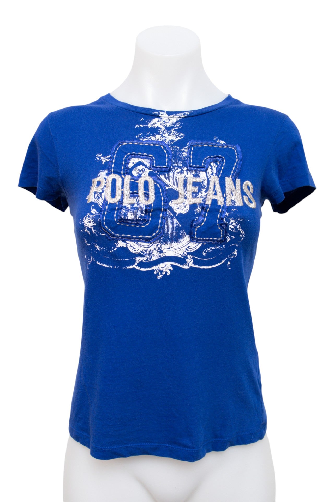 #090 Polo Jeans T-shirt Blue | c. 202 | Size 8