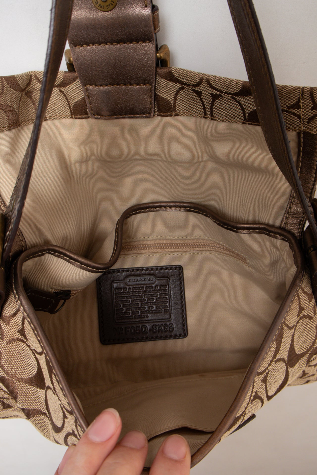 #201 Coach Shoulder Bag Brown | c. | Size