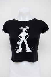#90 Jennyfer T-shirt Black | c. 196 | Size 10