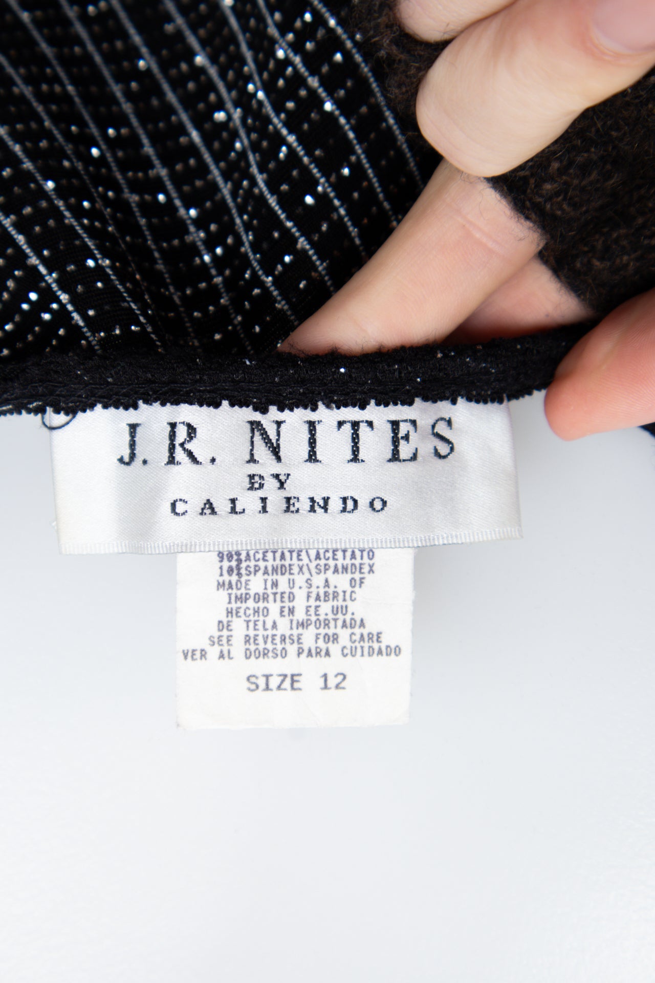 #66 J.r. Nites By Caliendo Tank Top Black | c. 197 | Size 12