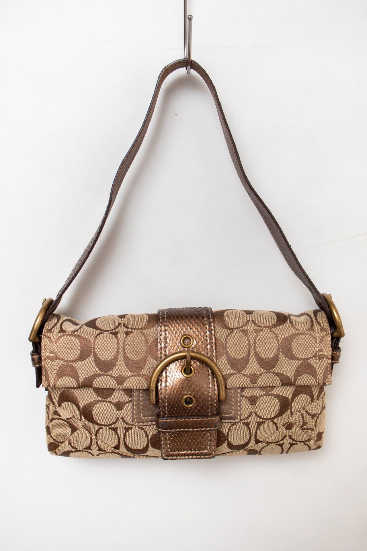 #201 Coach Shoulder Bag Brown | c. | Size