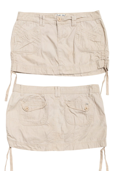 #138 L.e.i. Ashley Trouble Mini Skirt Beige | c. 189 | Size 12
