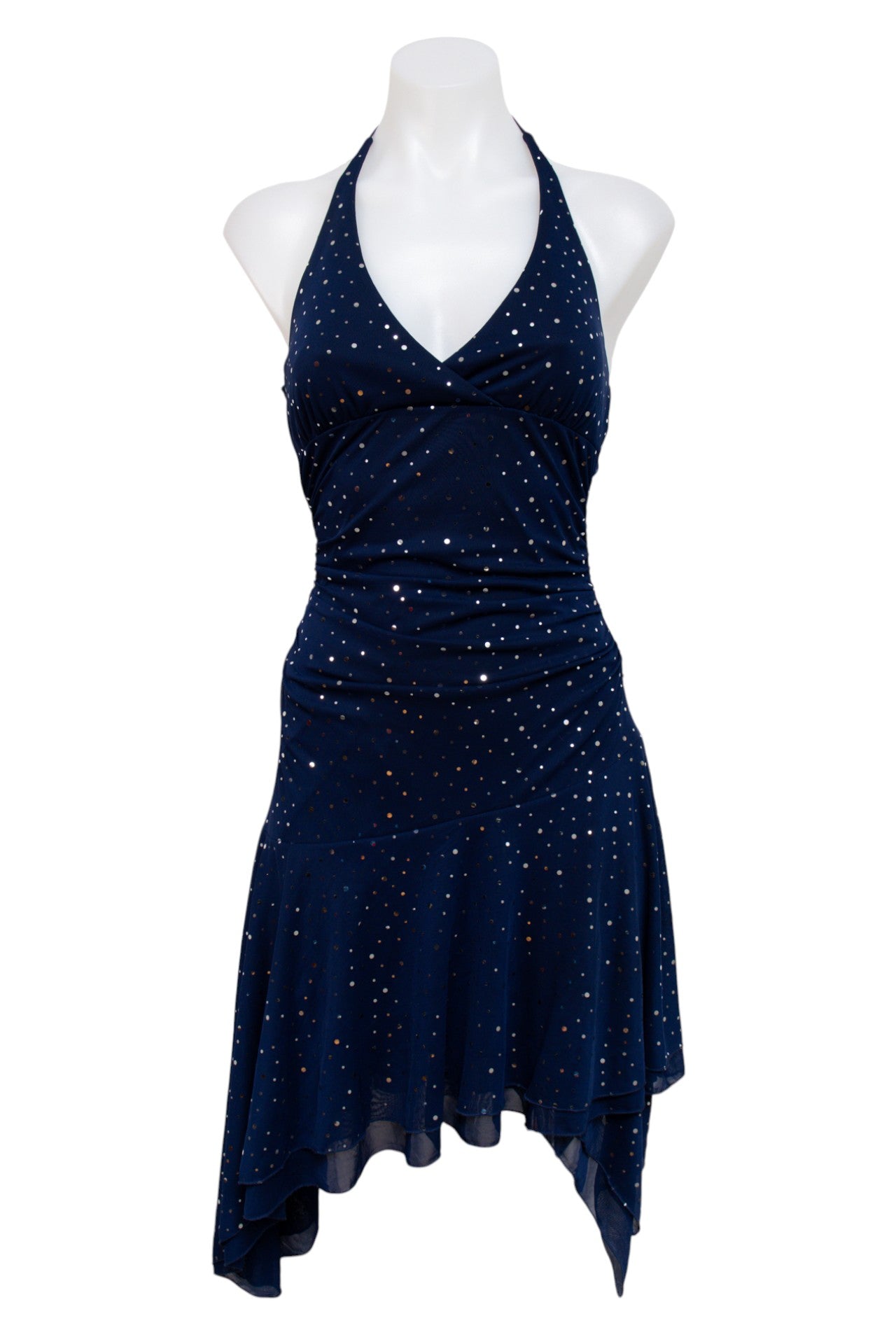 #167 City Triangles Dress Navy | c. 205 | Size 8
