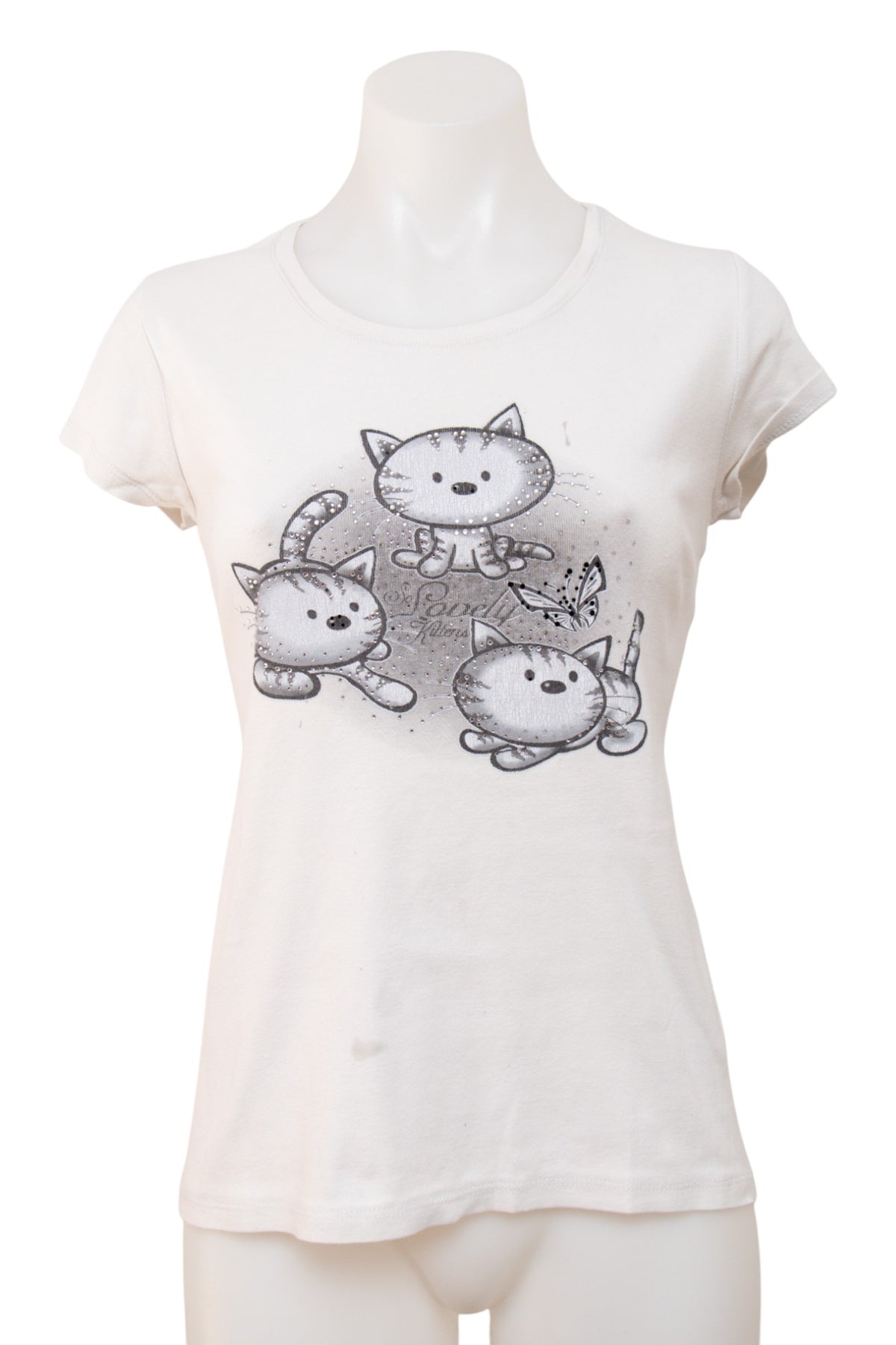 #067 cache cache T-shirt White | c. | Size 12