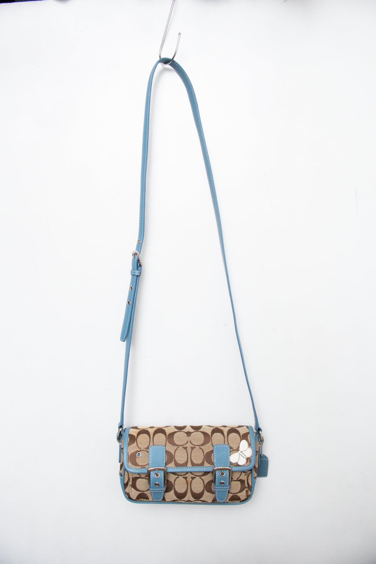 #196 Coach Shoulder Bag Blue | c. 202 | Size