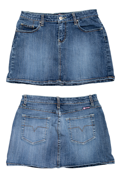 #206 Bumblegum Denim Mini Skirt Blue | c. 199 | Size 8