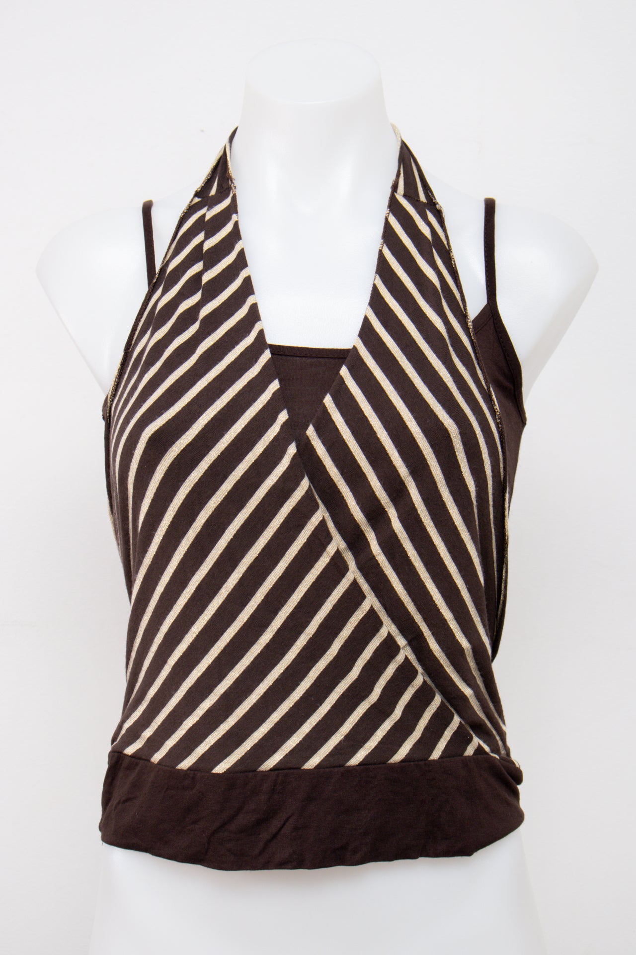 #007 Halter Top Brown | c. 201 | Size 8