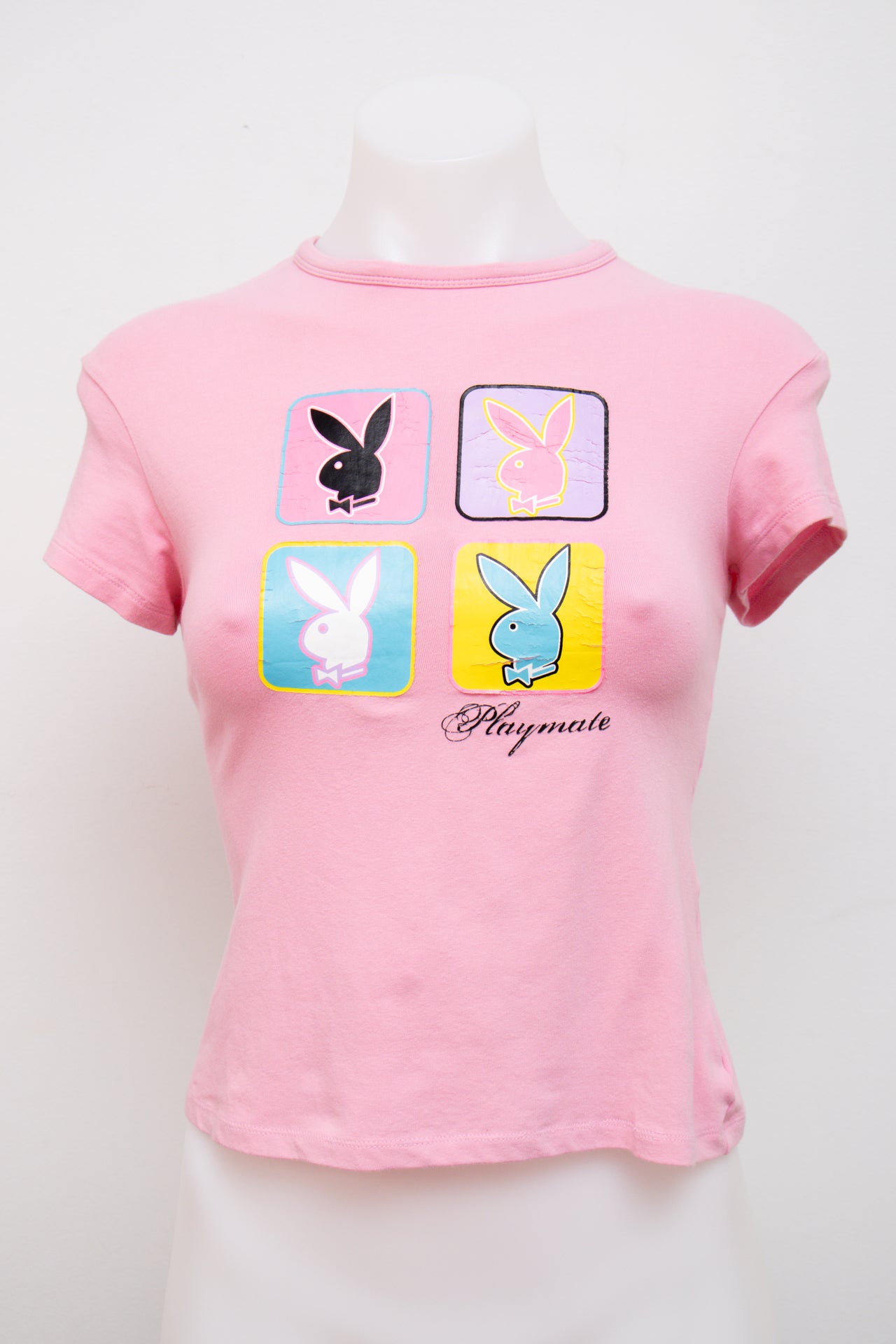 #087 Playboy T-shirt Pink | c. 202 | Size 8