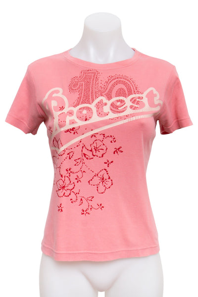 #85 Protest T-shirt Pink | c. 193 | Size 14