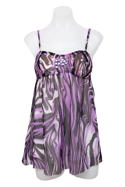 #094 Crowns Of Hearts Camisole Top Purple | c. 206 | Size 8