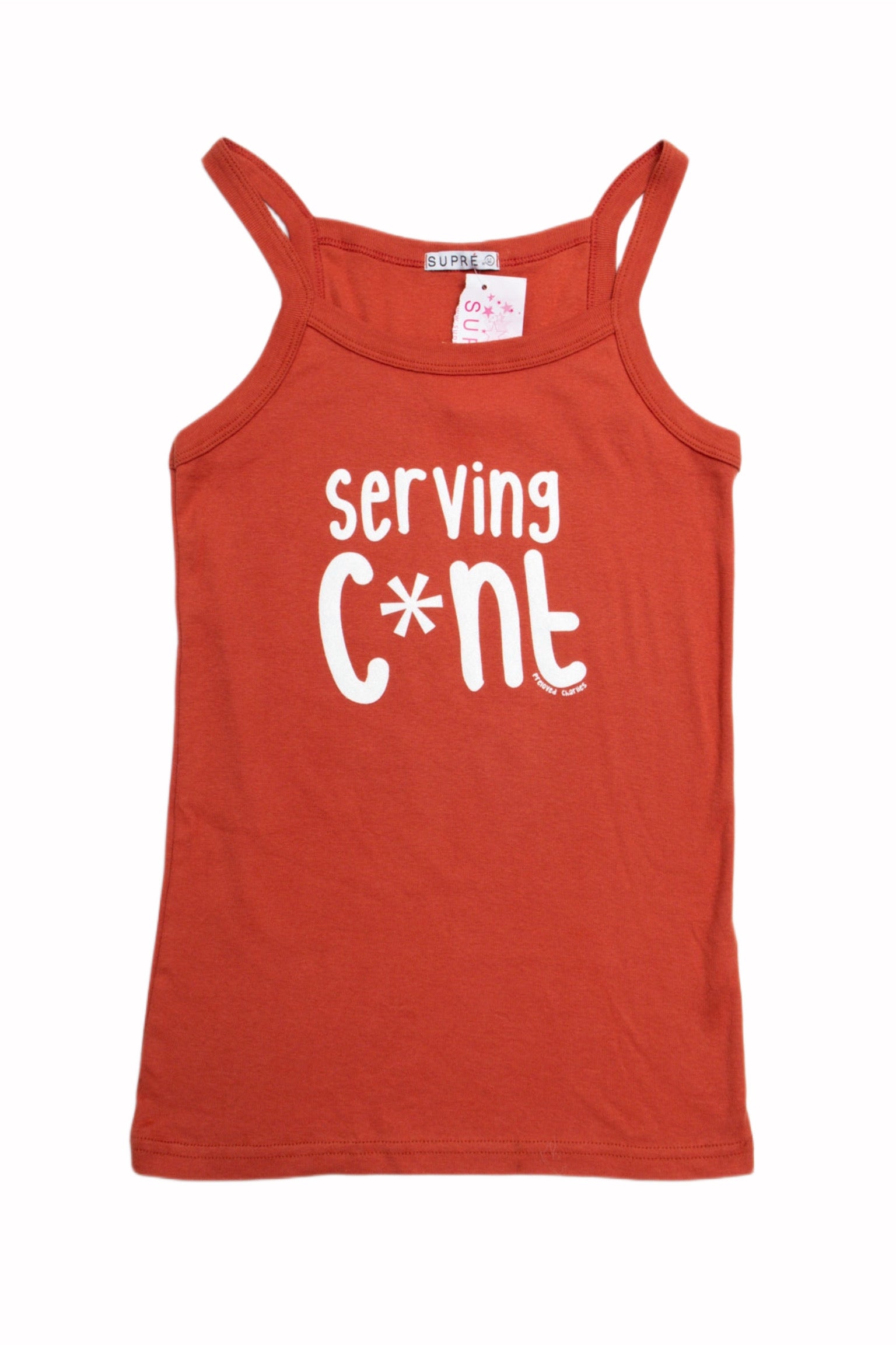 #10 Serving C*nt Orange Tank | Size 8