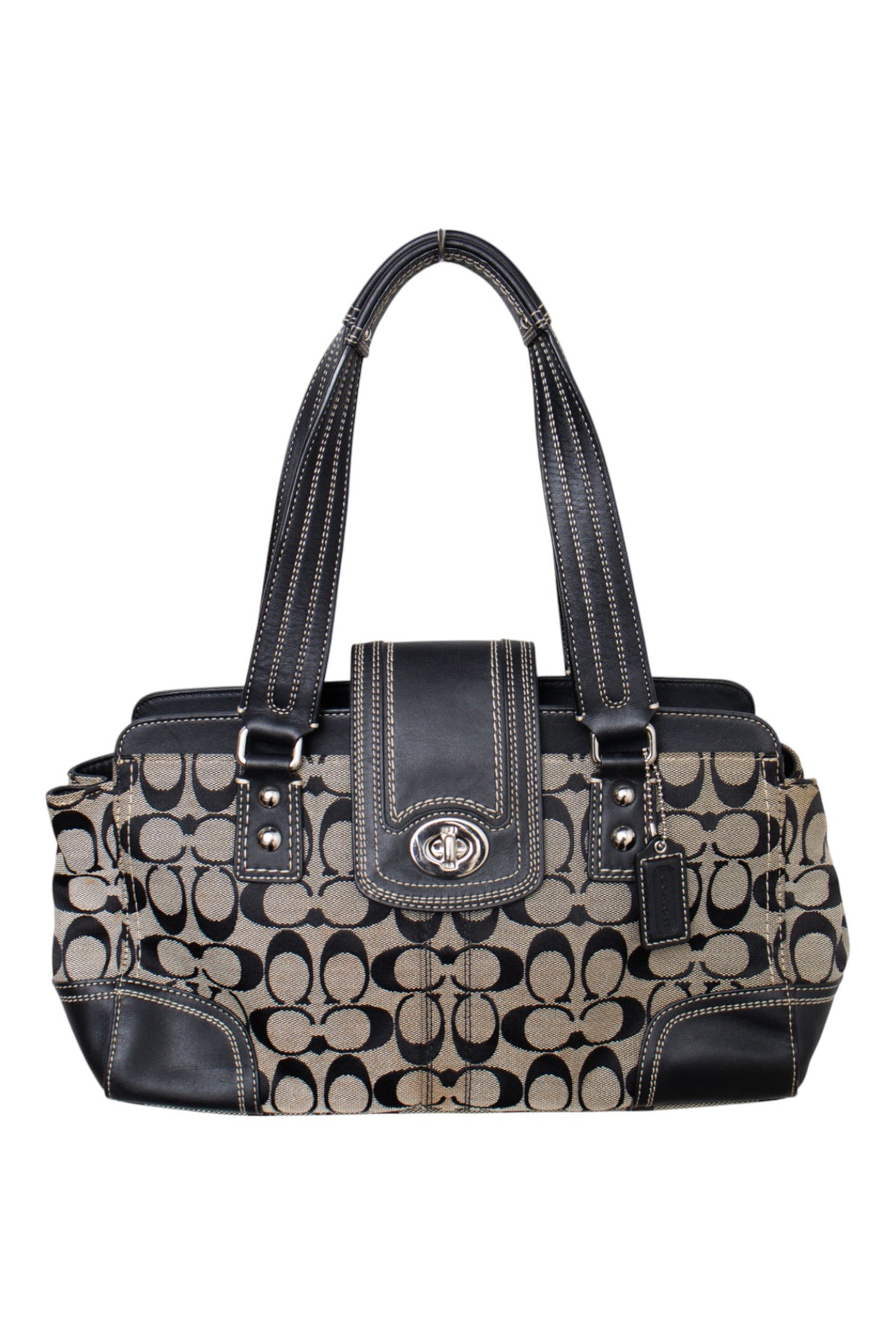 #214 Coach Shoulder Bag Black | c. 204 | Size