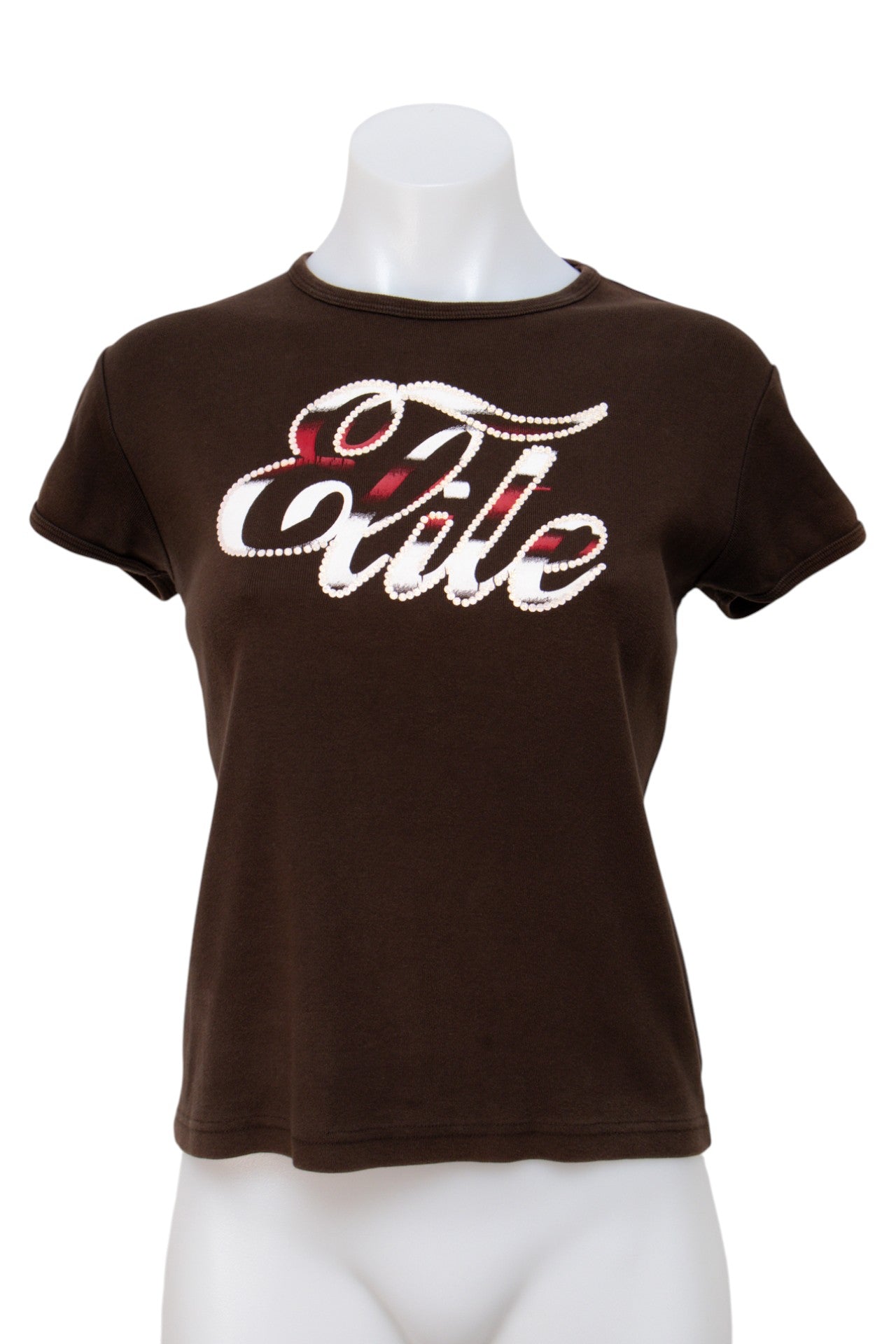 #093 Elite Models Fashion T-shirt Brown | c. 199 | Size 10/12