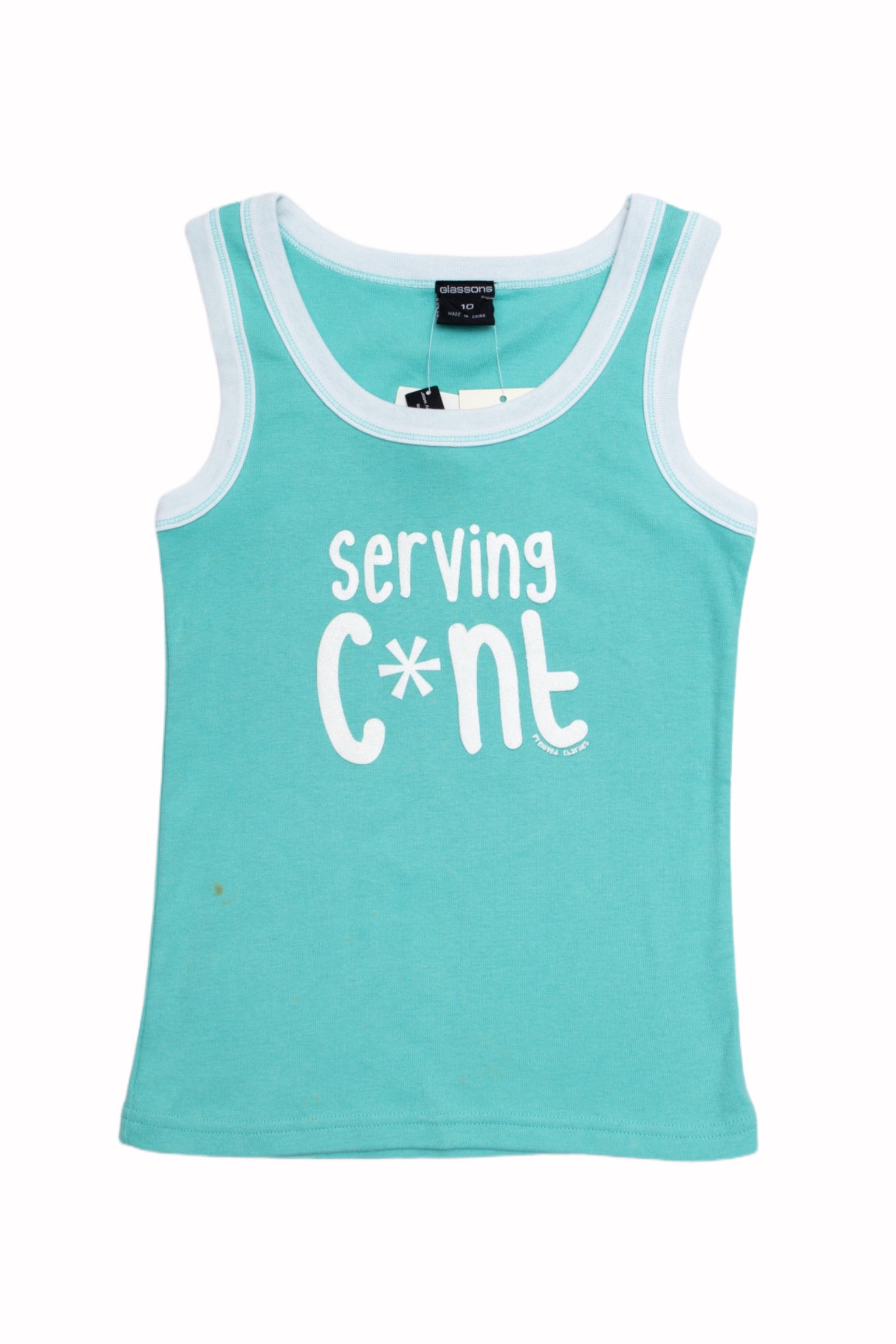 #25 Serving C*nt Blue Tank | Size 10