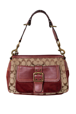 #212 Coach Shoulder Bag Brown | c. | Size