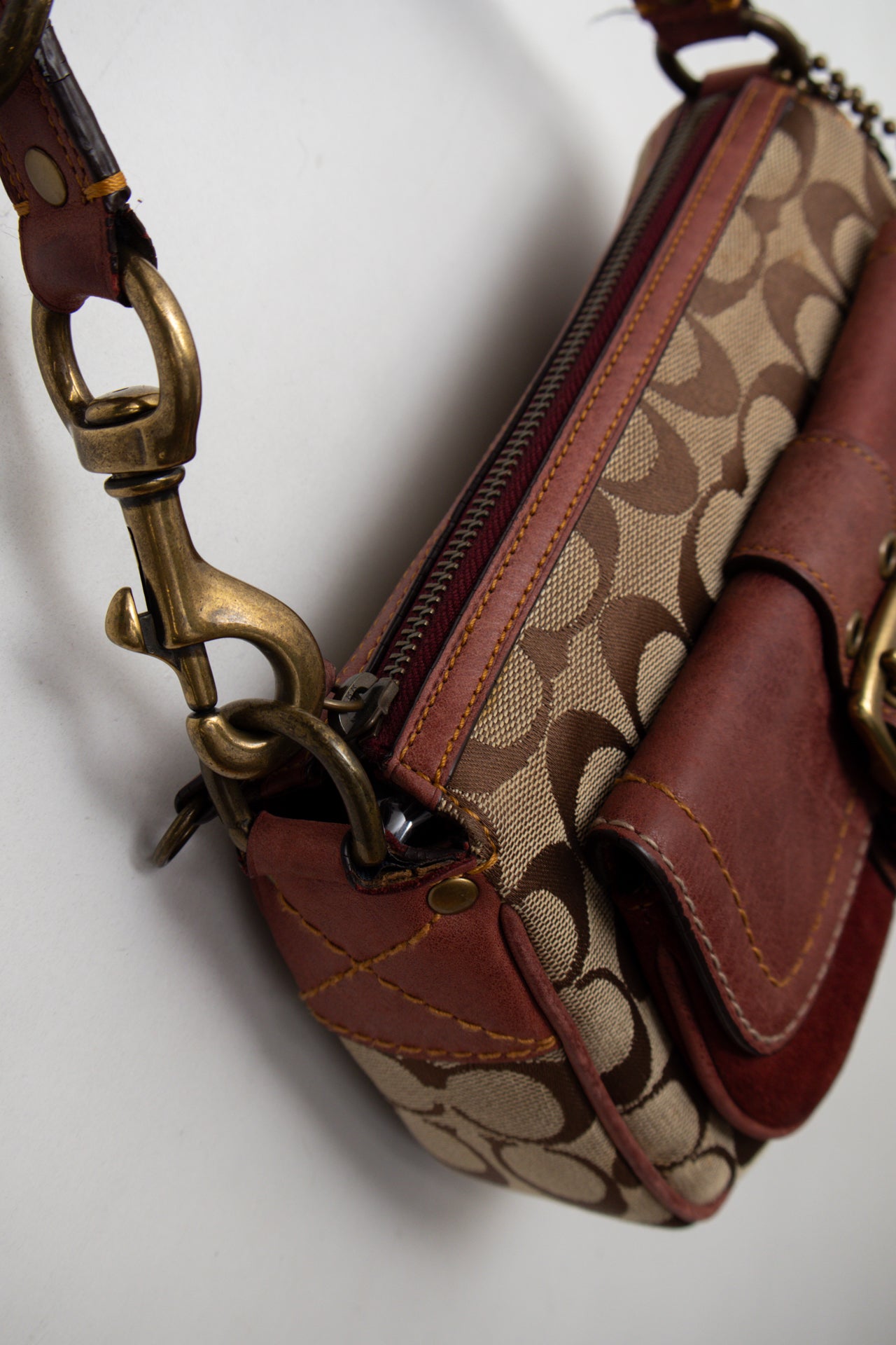 #188 Coach Shoulder Bag Brown | c. 196 | Size
