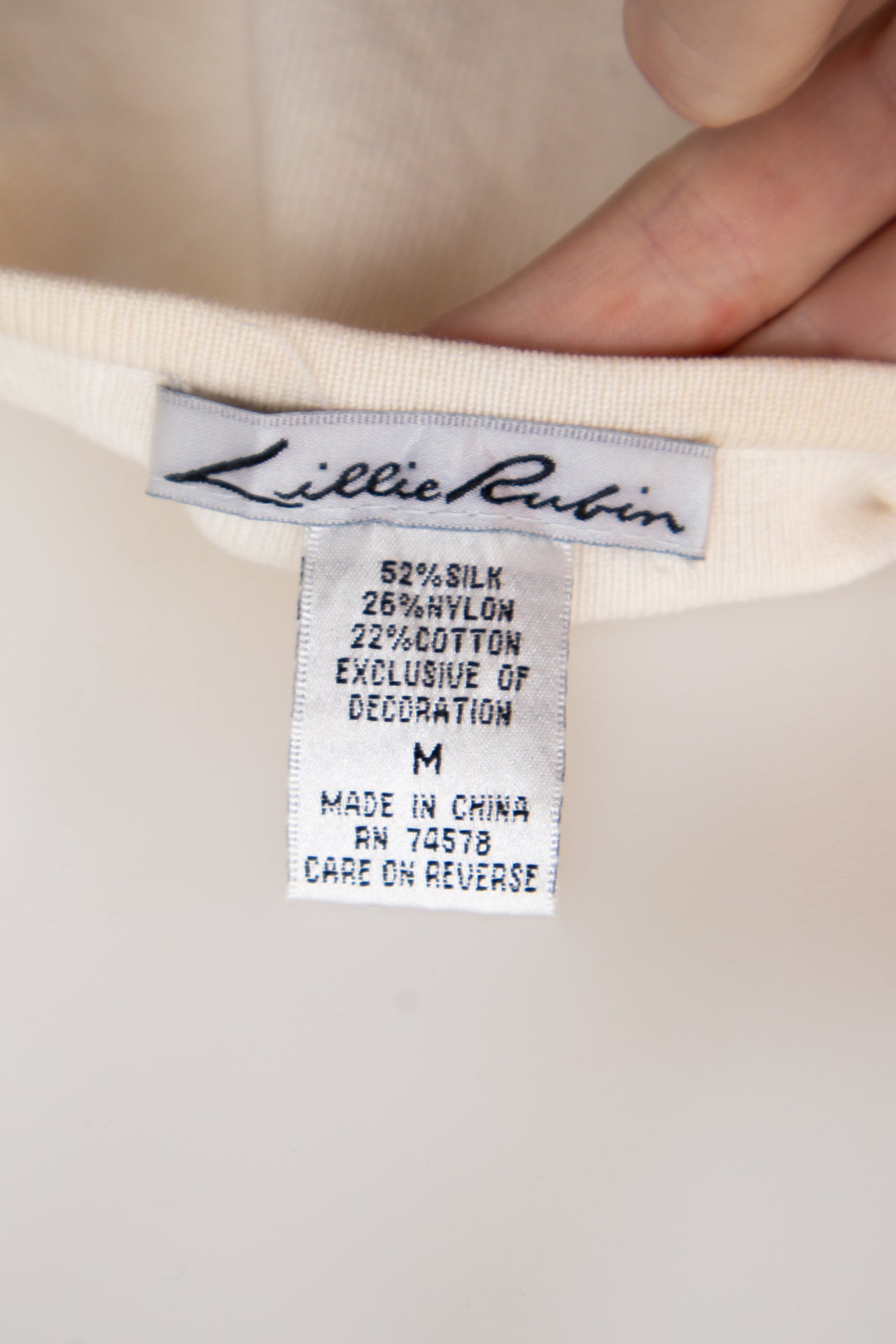 #026 Lillie Rubin Cami Top White | c. 202 | Size 10