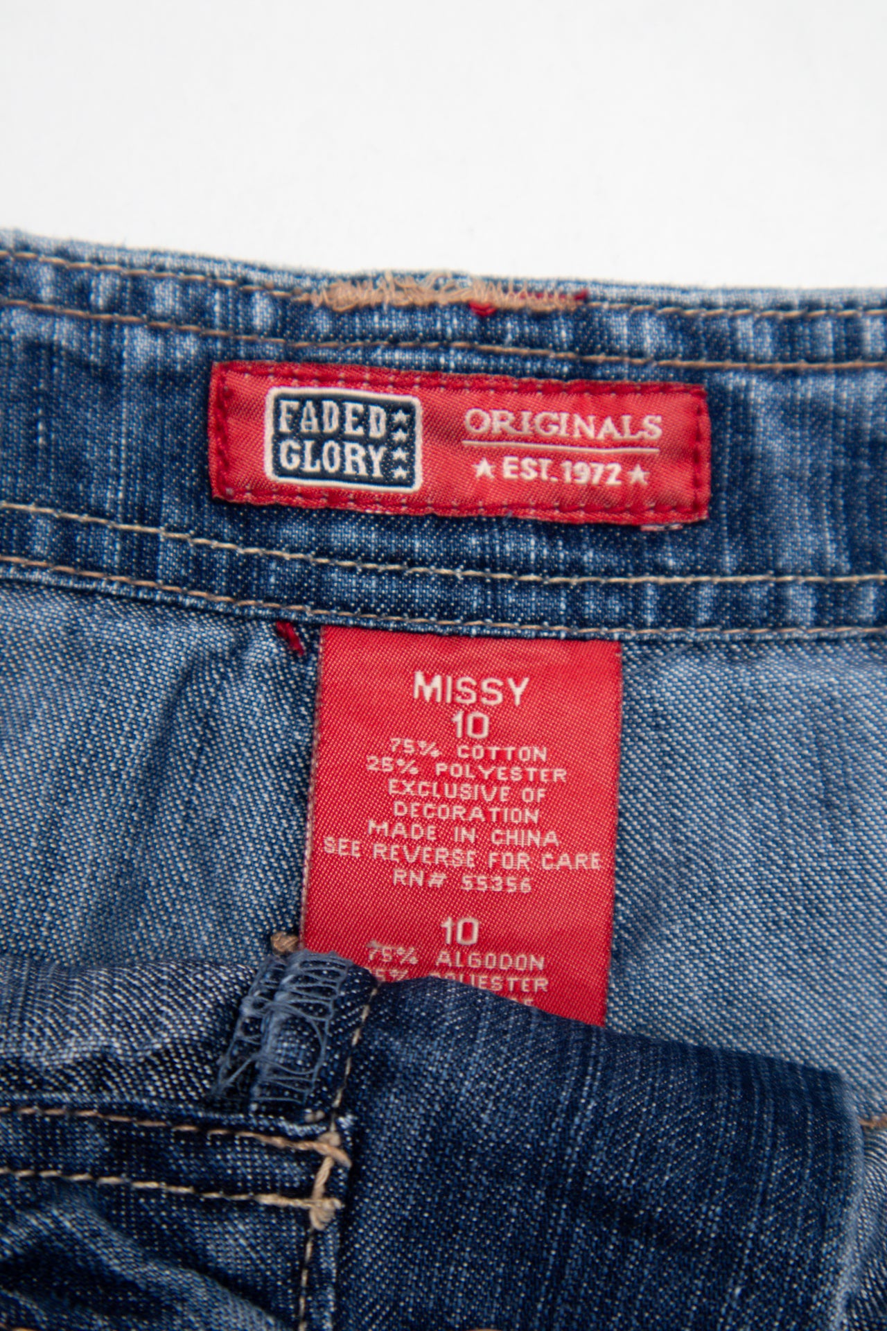 #055 Faded Glory Mini Skirt Blue | c. 204 | Size 10