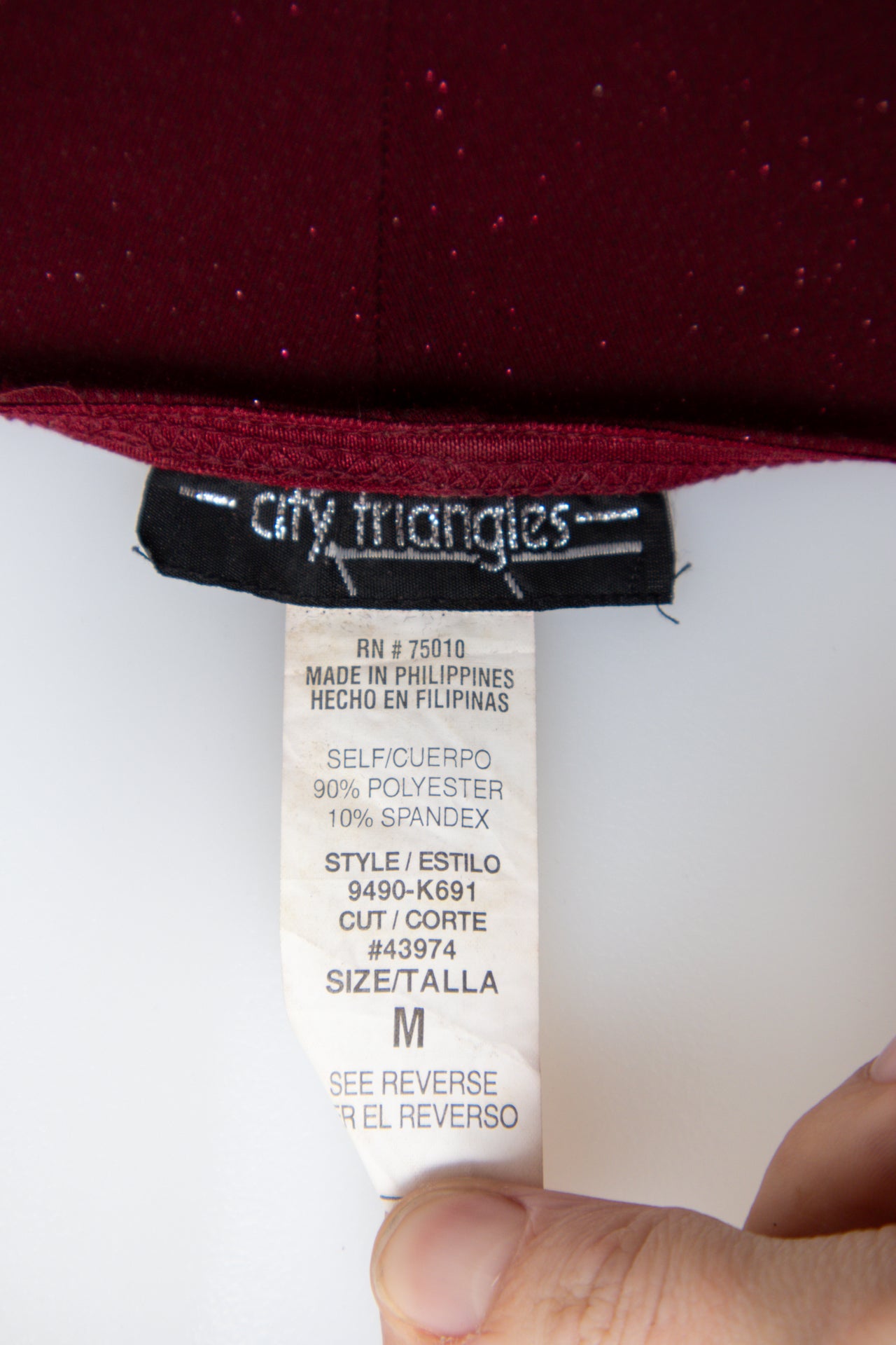 #109 City Triangles Dress Red | c. 193 | Size 10