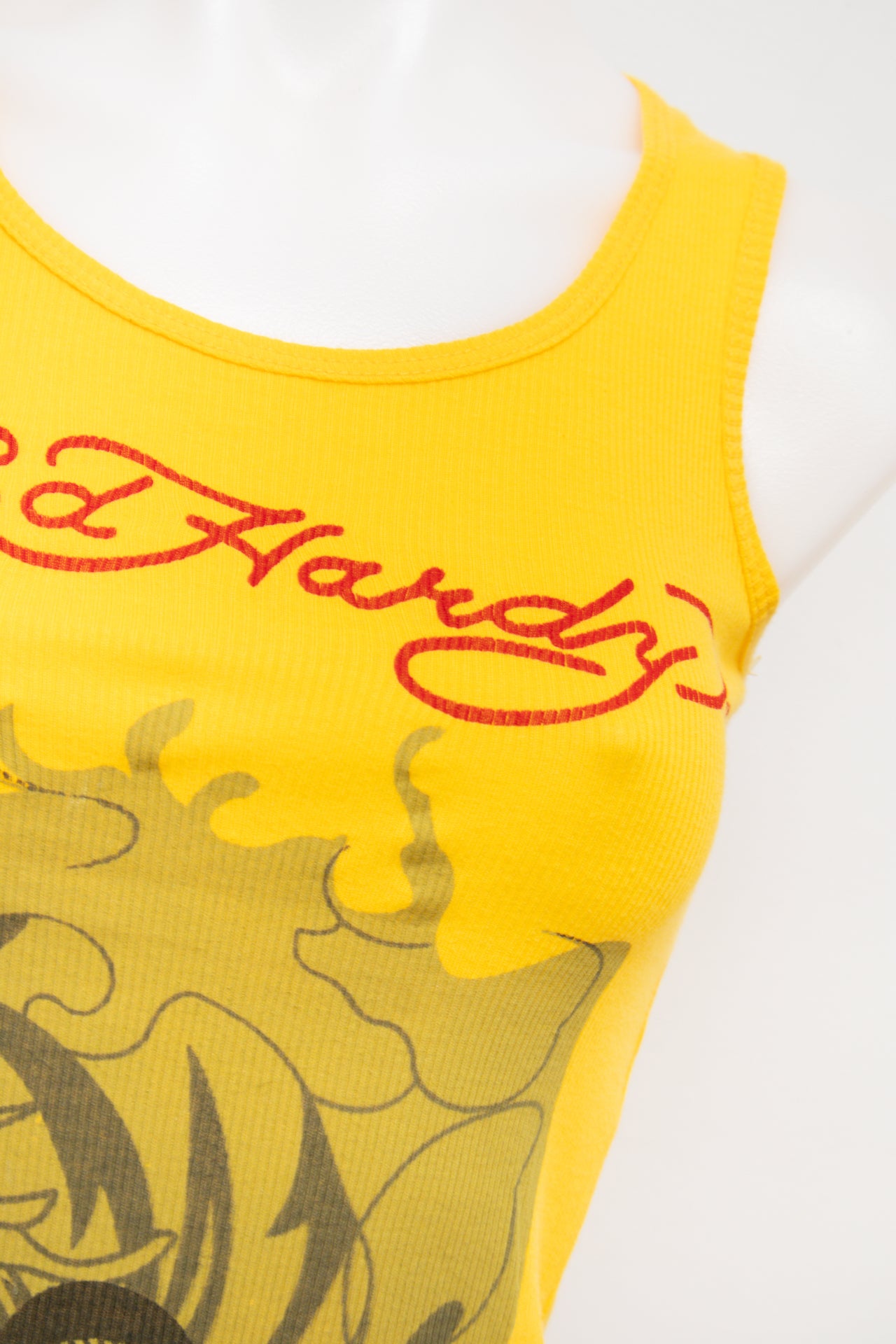 #48 Ed Hardy Tank Top Yellow | c. 193 | Size 10