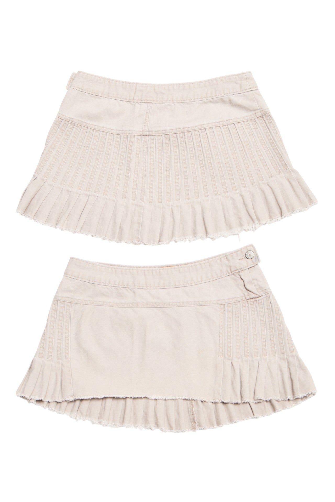 #132 Blue Spirits Mini Skirt Beige | c. 210 | Size 6