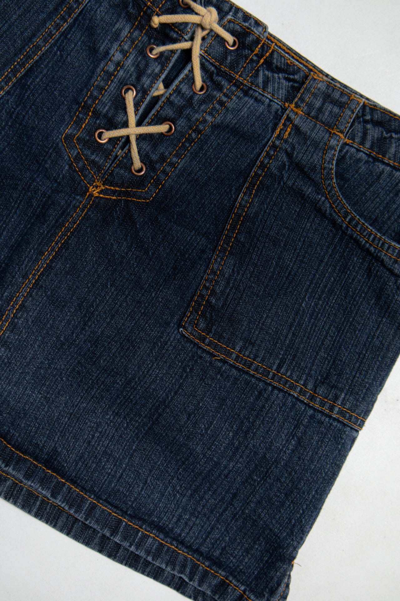 #161 Lo-rise / Jordache Mini Skirt Blue | c. 190 | Size 10