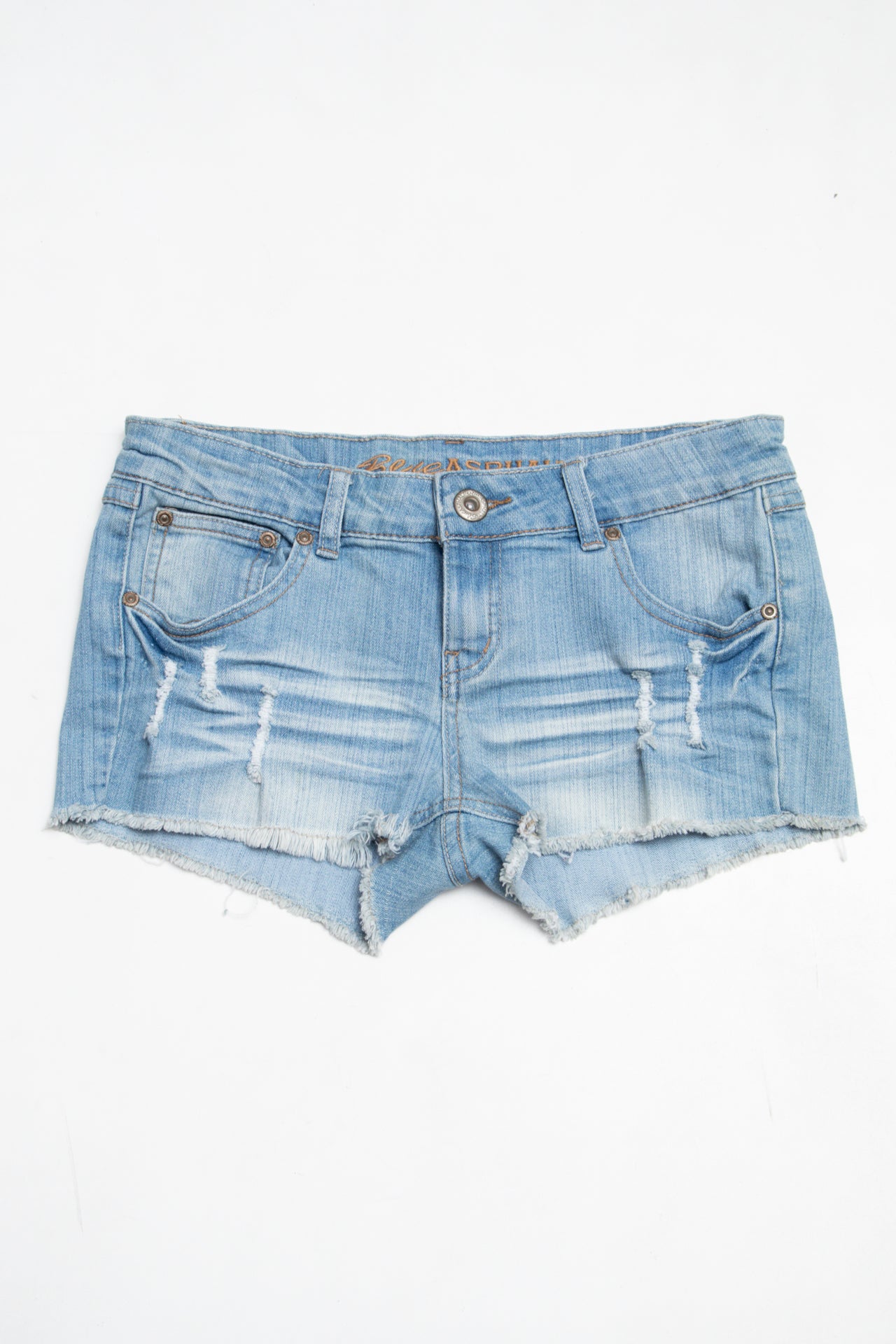 #172 Blue Asphalt Denim Shorts Blue | c. 203 | Size 8