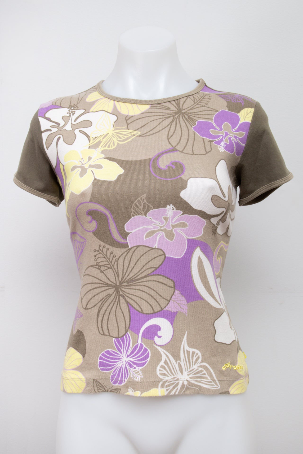 #71 Girlf By Protest T-shirt Brown | c. 198 | Size 8