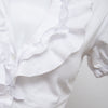 #043 S T R E T C H Short Sleeve White | c. 209 | Size 8