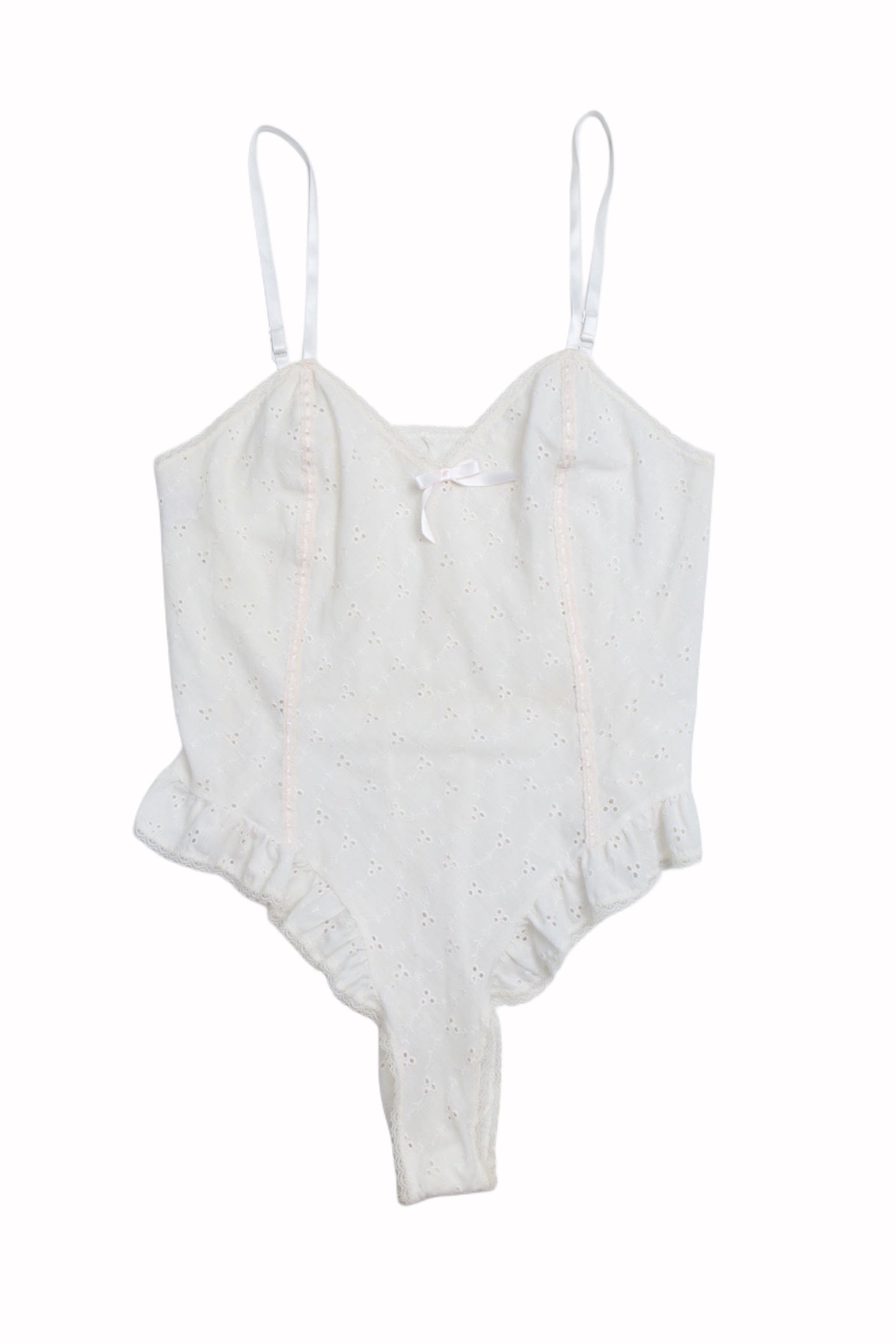 #74 VS White Eyelet Bodysuit | Short n Sweet | Size 10