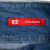 #076 X2 Denim Laboratory Mini Skirt Blue | c. 203 | Size 12