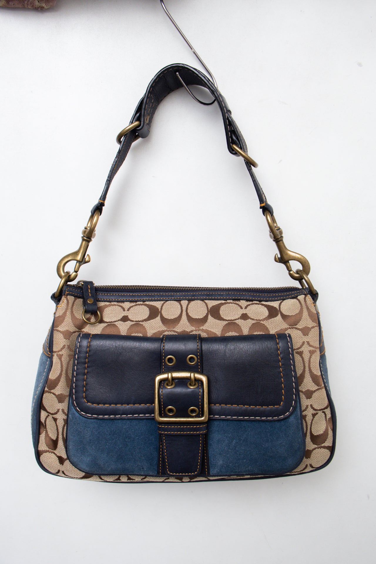 #189 Coach Shoulder Bag Blue | c. 200 | Size