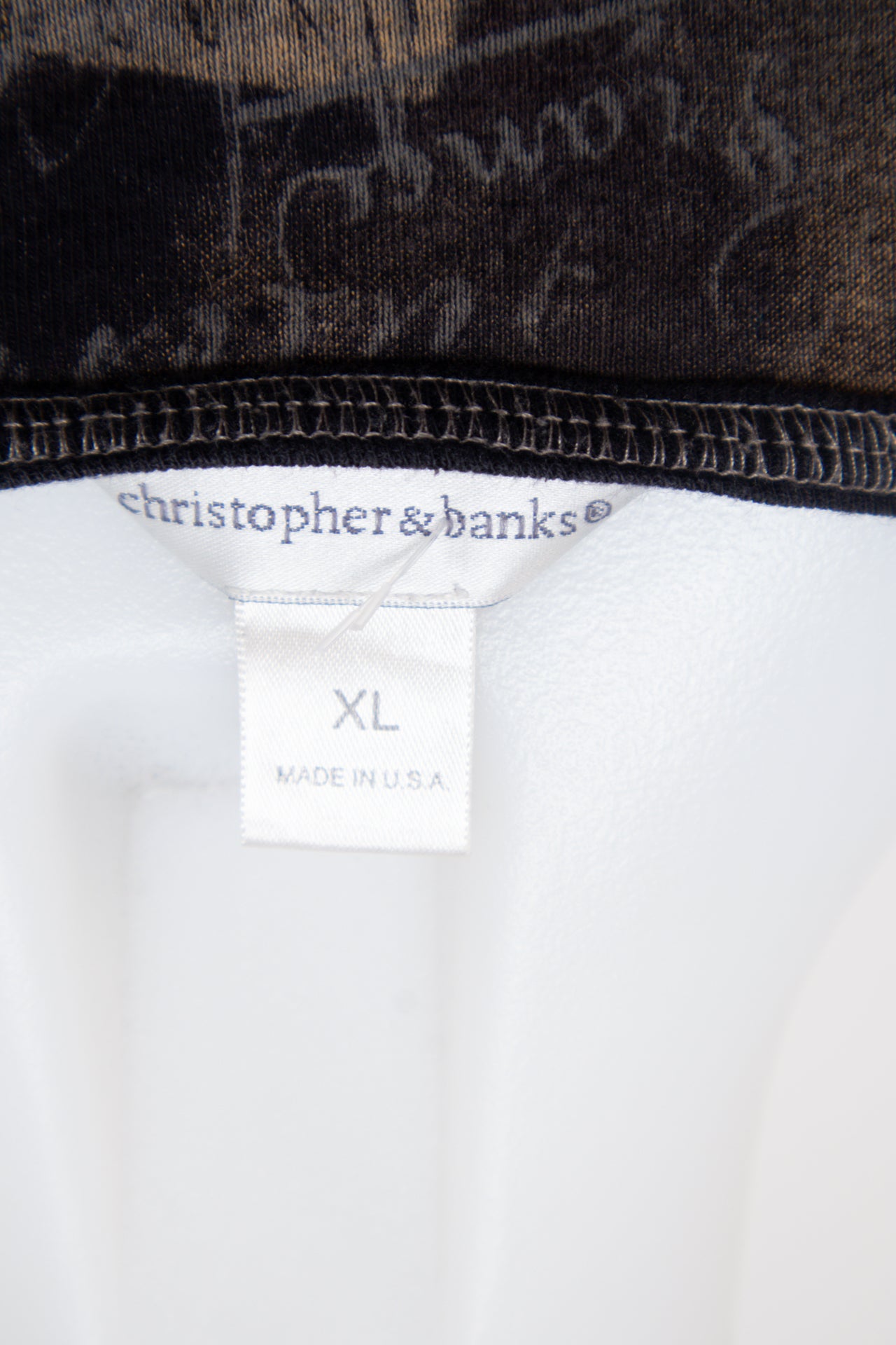 #076 Christopher & Banks T-shirt Brown | c. | Size 12/14