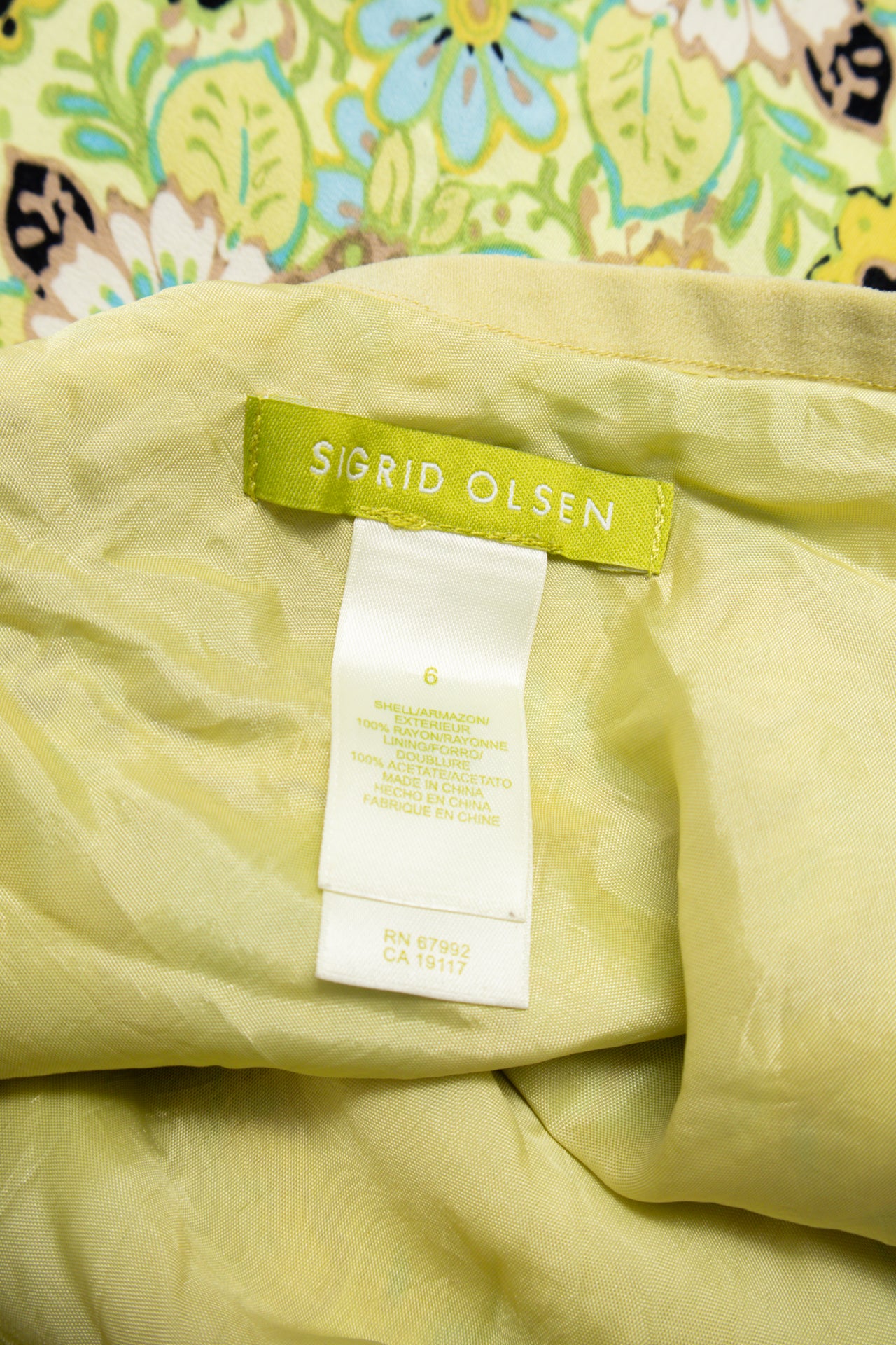 #103 Sigrid Olsen Long Skirt Yellow | c. 213 | Size 8