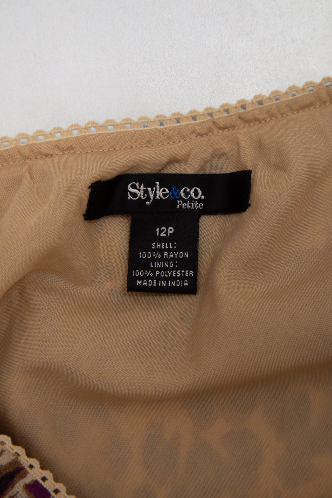 #116 Style & Co. Skirt Brown | c. 193 | Size 10
