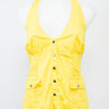 #062 2b Bebe Halter Top Yellow | c. 207 | Size 8