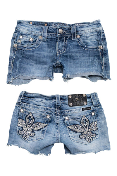 #185 Miss Me Booty Short Blue | c. 209 | Size 6