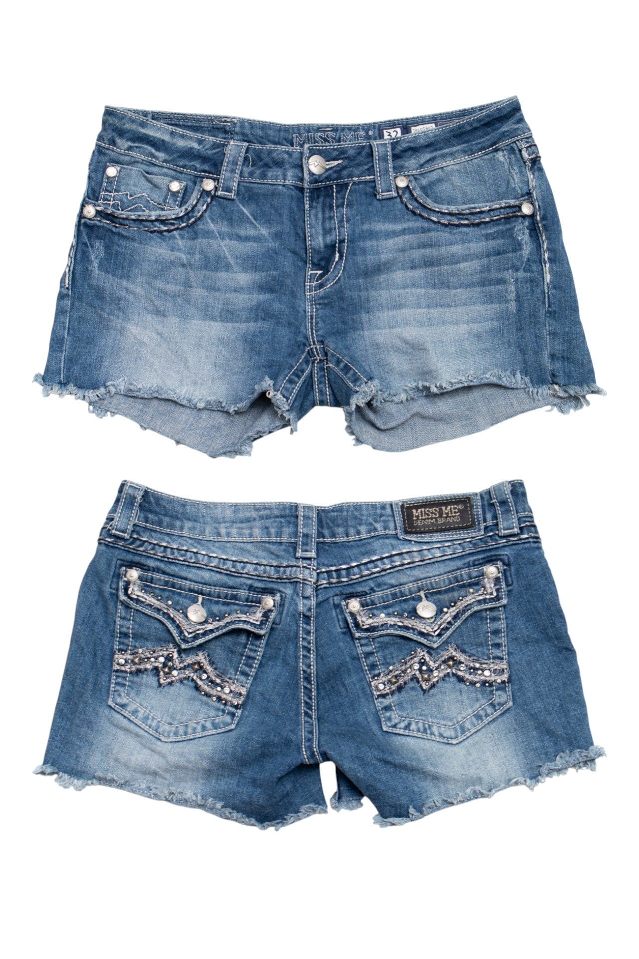 #081 Miss Me Denim Shorts Blue | c. 204 | Size 10
