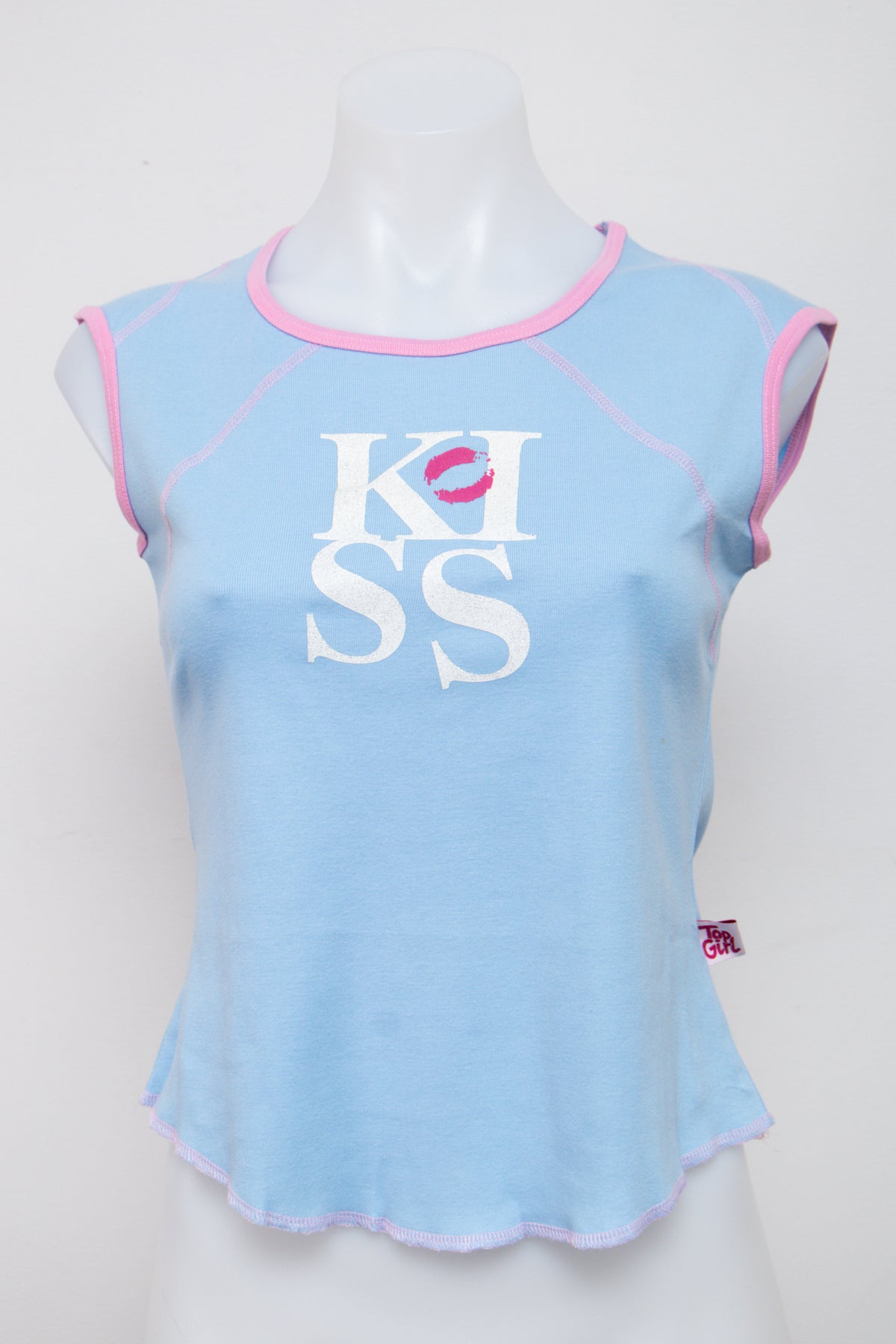 #081 Deadstock Top Girl T-shirt Blue | c. | Size 10/12