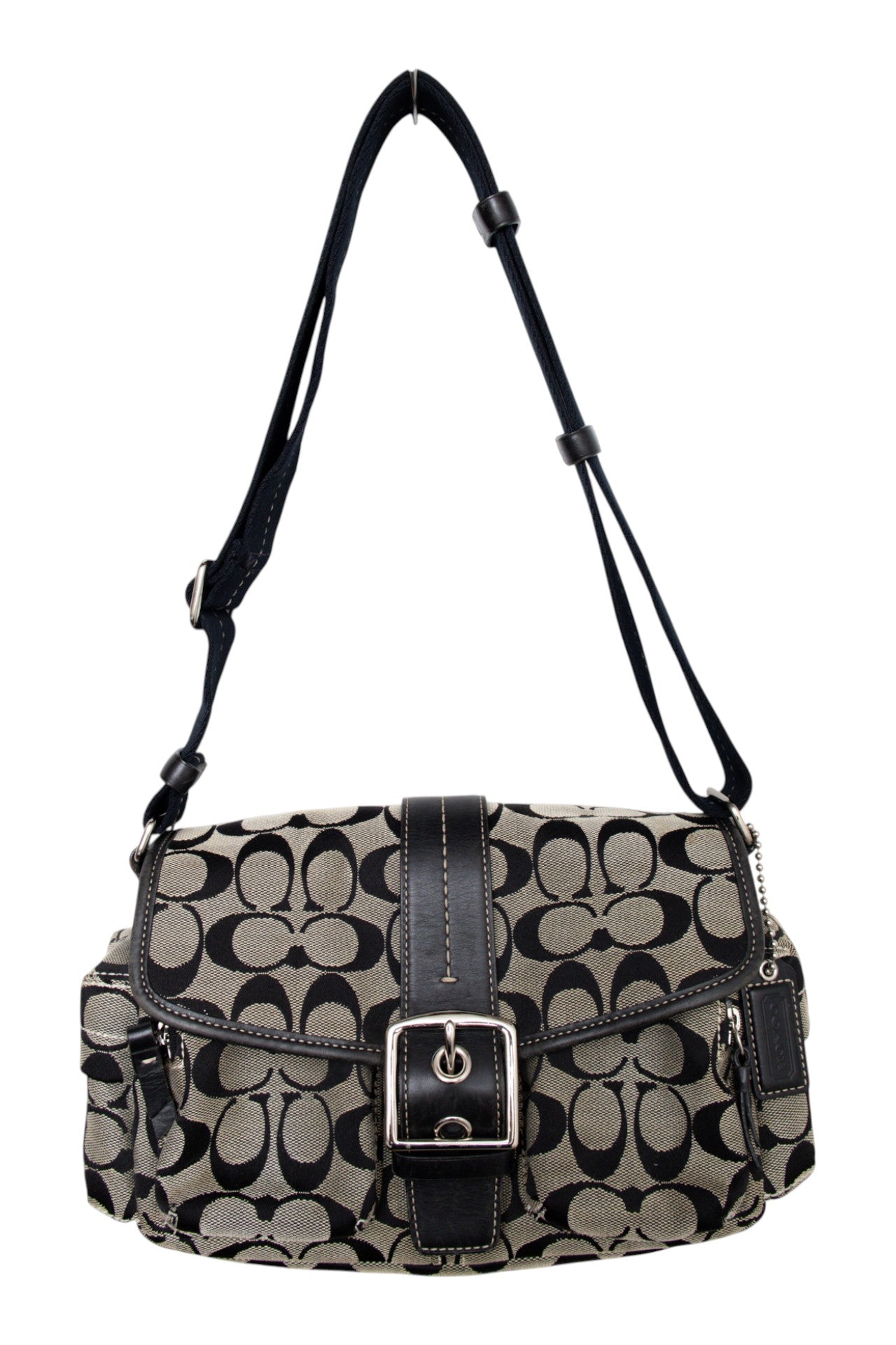 #197 Coach Shoulder Bag Black | c. 202 | Size