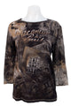 #076 Christopher & Banks T-shirt Brown | c. | Size 12/14
